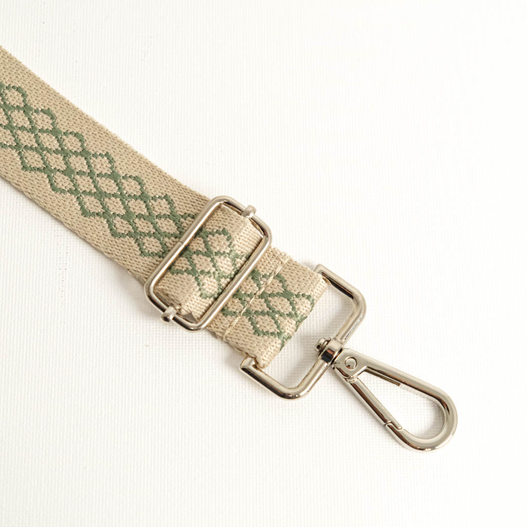 Bandoulière Losange Graphique Vert - Maison Klem